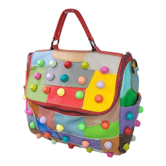 Patchwork Leather Crossbody Bag - Picture 12 of 14